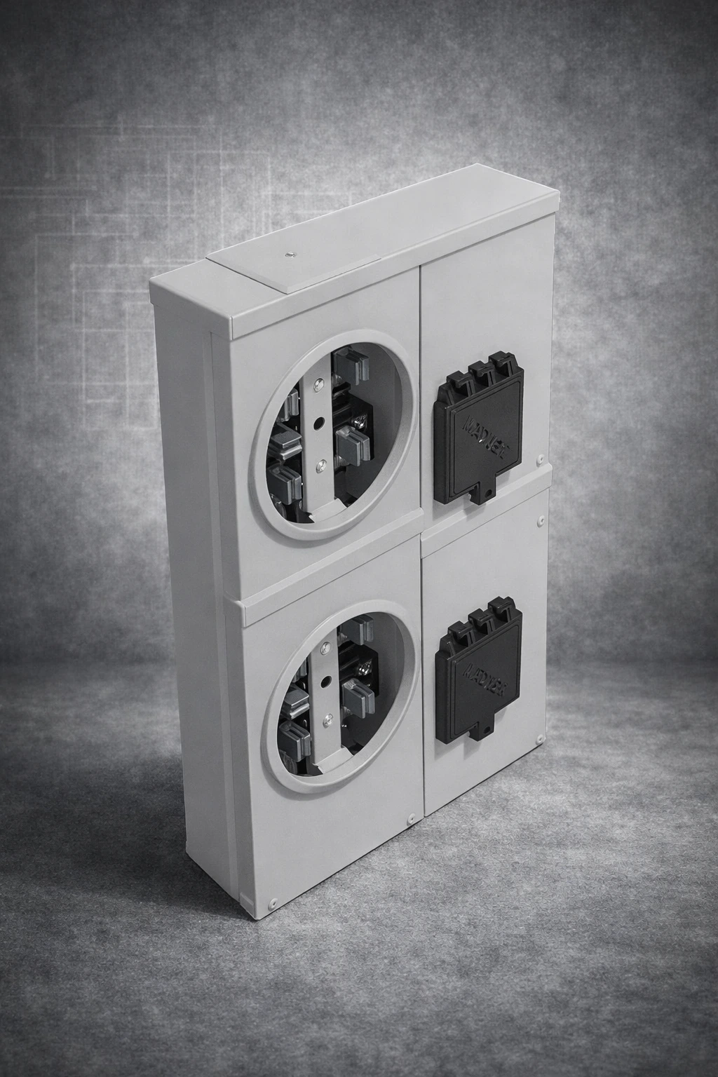 Base para medidor integral de 2 servicios