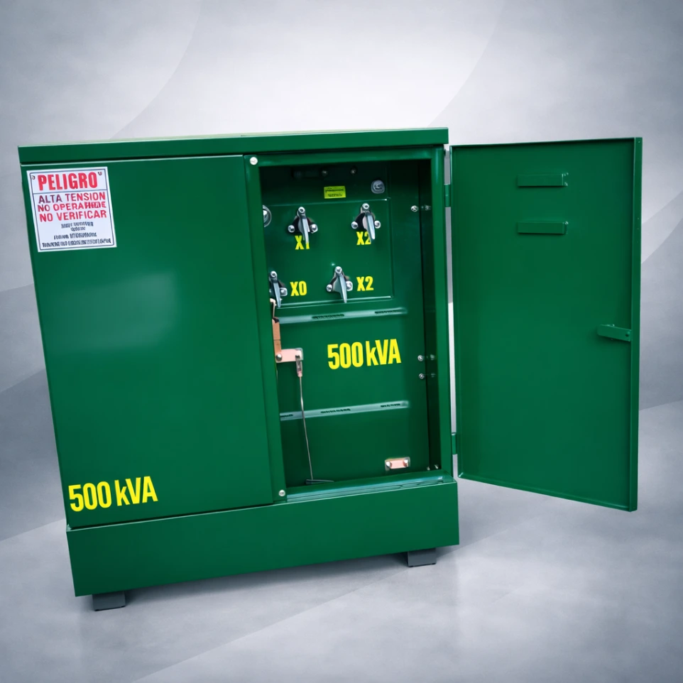 Transformador tipo pedestal