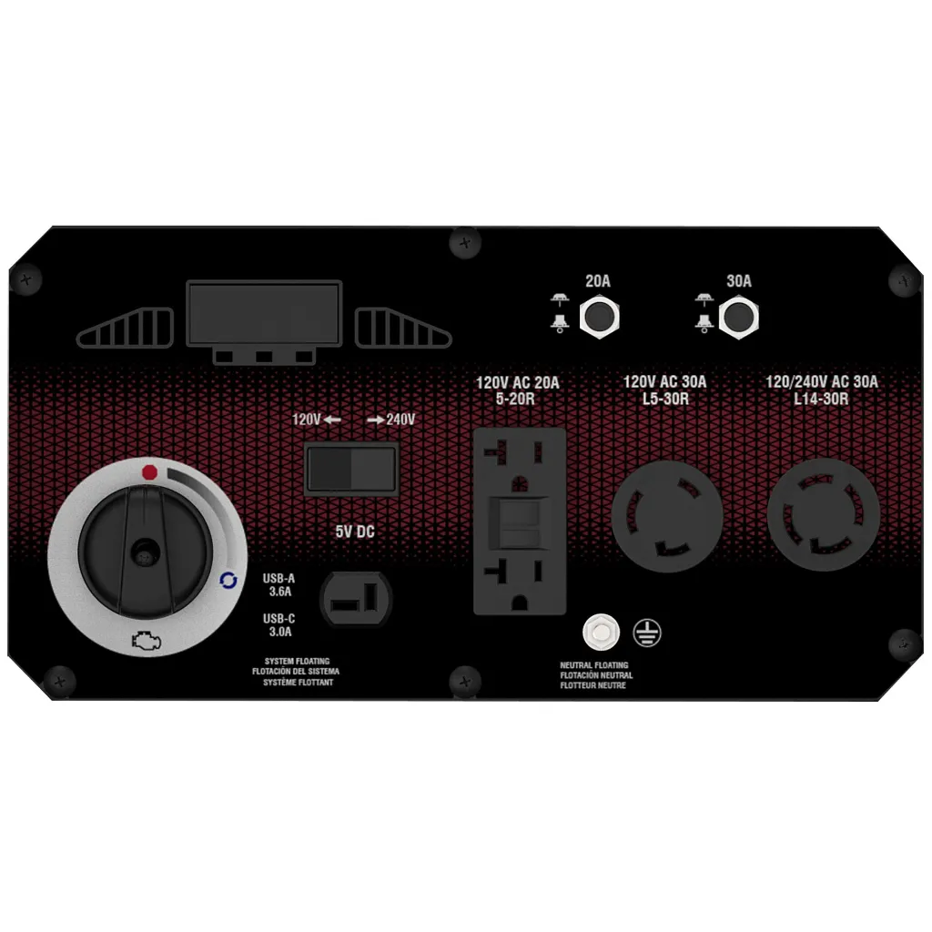 GXS7600i - A-iPower Inverter Generator - Control Panel GFCI.webp