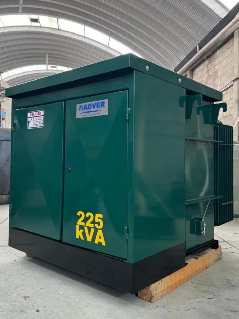 [PD-225-13.2kV-480/277v-R-Δ/Υ-Al~Al] Transformador tipo Pedestal 225 kVA (Radial, 13200 V, 480/277v, Delta/Estrella, Al~Al)