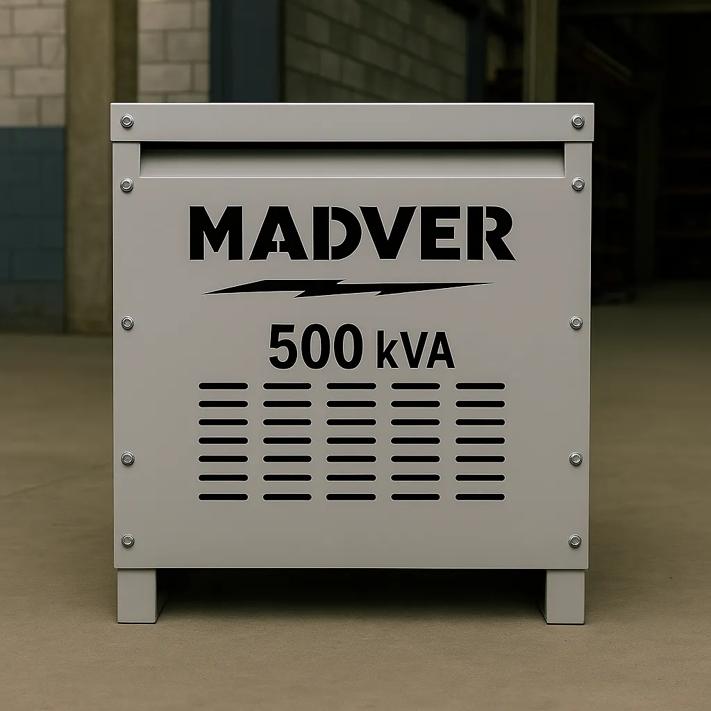 [Sec-500-440v-254/127v-Δ/Υ-Al~Al-K-1] Transformador Seco Reductor 500 kVA (440v, 254/127v, Delta/Estrella, Al~Al, K1)