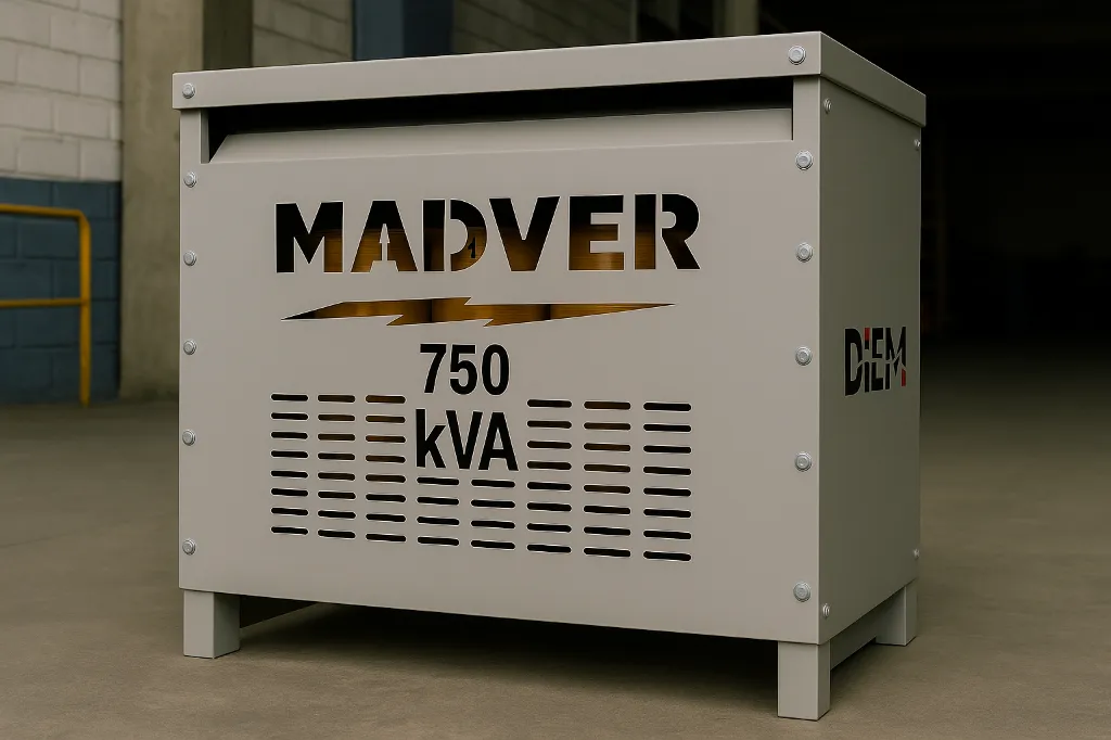 [Sec-750-440v-254/127v-Δ/Υ-Al~Al-K-1] Transformador Seco Reductor 750 kVA (440v, 254/127v, Delta/Estrella, Al~Al, K1)