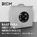Base para medidor monofásico Rilez 200A | 5 terminales | Acometida aérea