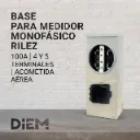 Base de medidor monofásico Rilez 100A | 4 y 5 terminales | Interruptor QP o Qo