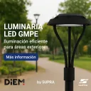 Luminaria LED Punta de Poste GMP by SUPRALUX | COB | IP65 | 110–277V | 0-10V