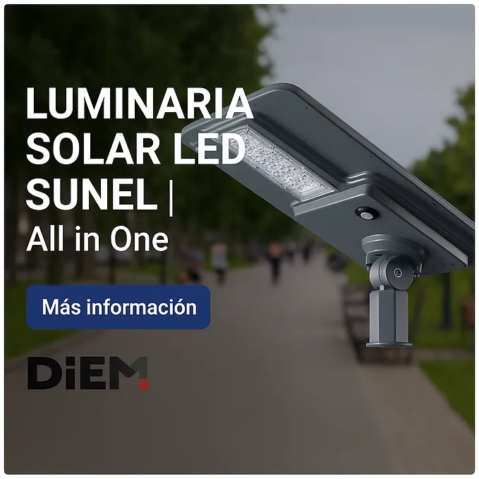 [SUNEL -04] Luminaria Solar LED SUNEL | All in One (40 W / 6000 lm / 70 LEDs)