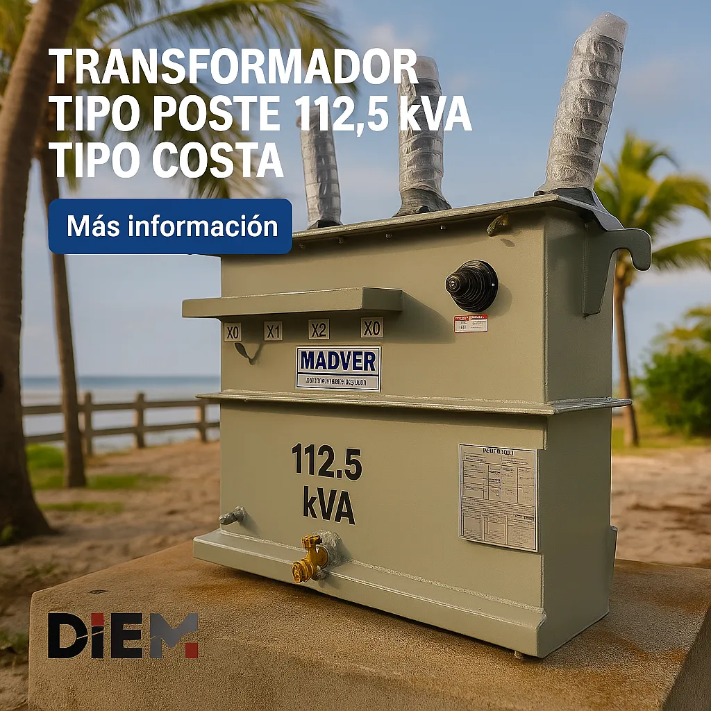 Transformador Tipo Poste 112.5 kVA Tipo costa