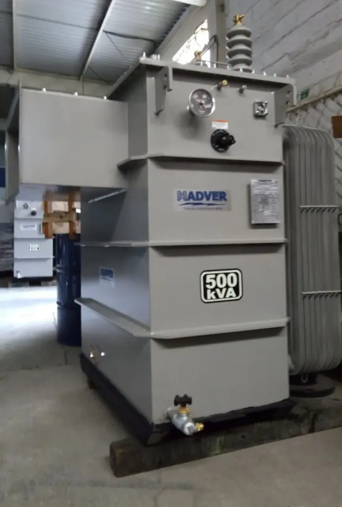 [Sub-500-13.2kV-254/127v-Al~Al] Transformador tipo Subestación 500 kVA (13200 V, 254/127v, Al~Al)