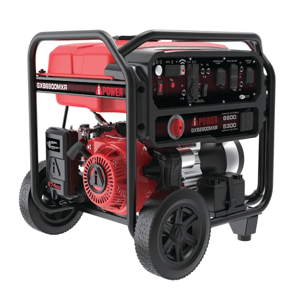 Generador a gasolina portátil de 6,600 watts AiPower GXS6900MXR con control remoto
