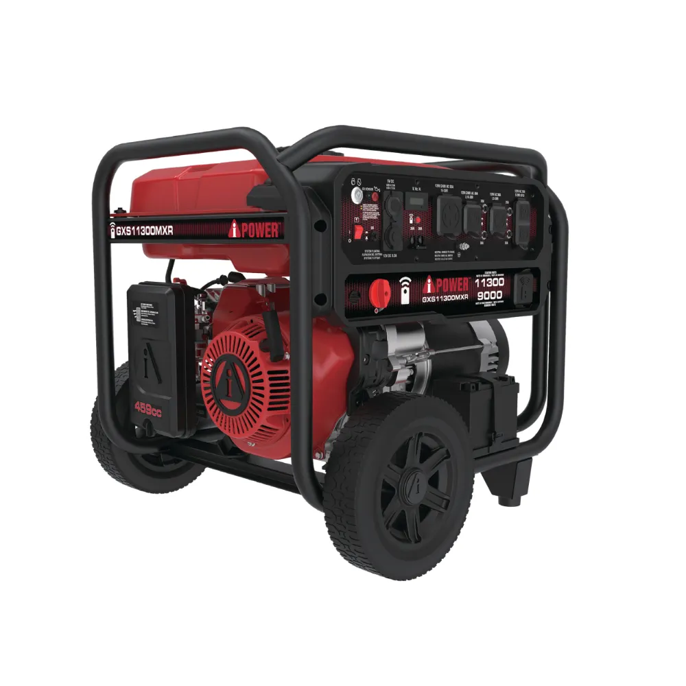 Generador de gasolina portátil de 9000 W AiPower Mod. GXS11300MXR con control remoto.