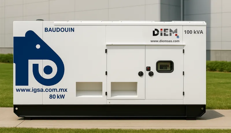 Generador / Planta de Emergencia IGSA Baudouin 80 kW (100 kVA) – Trifásico 60 Hz