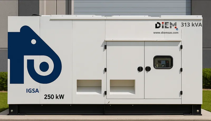 Generador / Planta de Emergencia IGSA Cummins 250 kW (313 kVA) – Trifásico 60 Hz