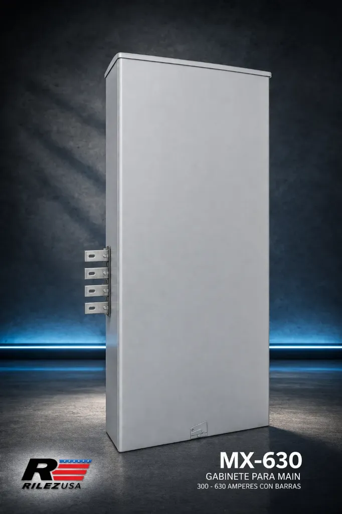 MX-630 gabinete para interruptor principal de 300 a 630 amperes con barras