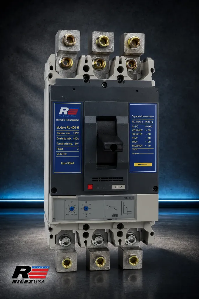 [RL-400-H] Interruptor Tipo Main RL-400-H 3 Polos 400A | Alta Capacidad Interruptiva