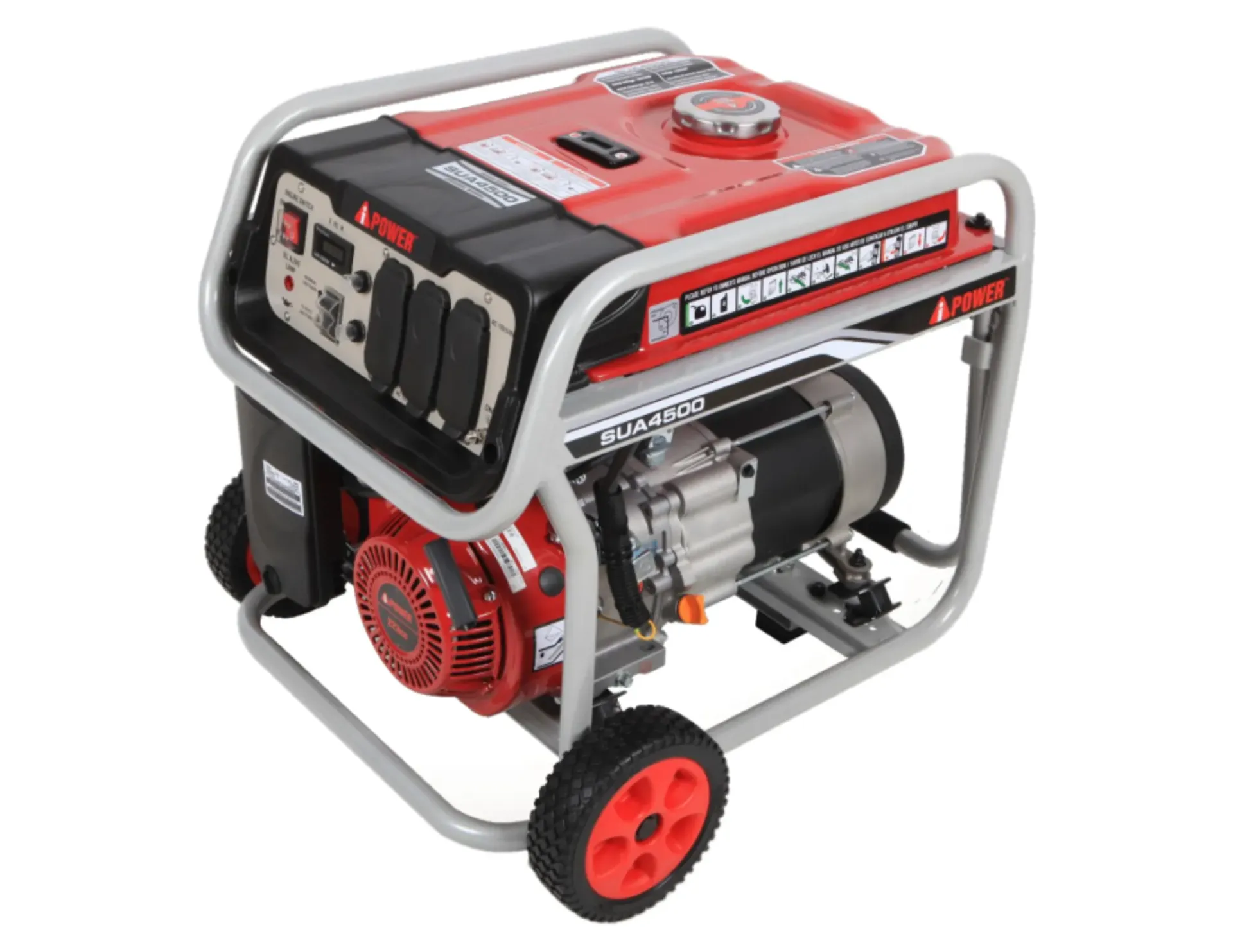 Generador de gasolina portátil de 5000 W AiPower Mod. SUA4500 120/240 V monofásico