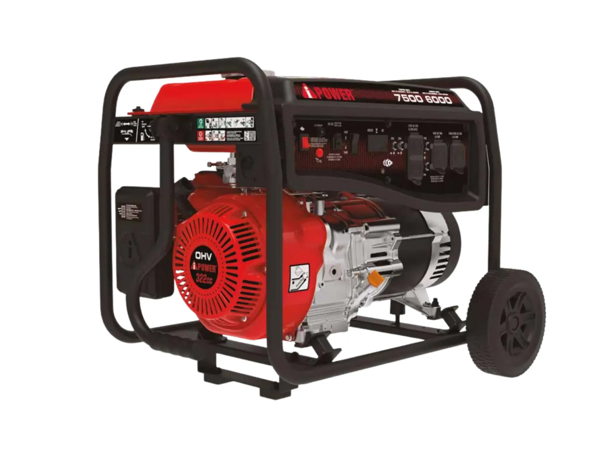 Generador portátil 7500 W AiPower SUA7500 a gasolina 120/240 V con sensor CO
