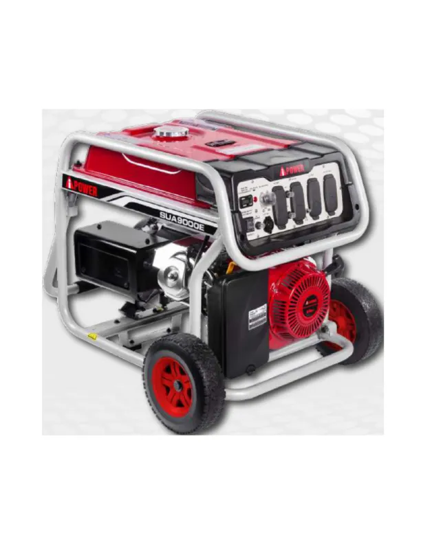 Generador portátil a gasolina de 9,000 W AiPower SUA9000E 120/240 V con arranque eléctrico