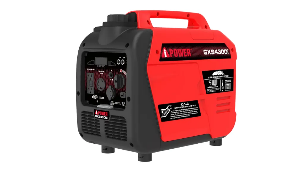 Generador inverter portátil 4300 W AiPower GXS4300i silencioso con ruedas y sensor CO