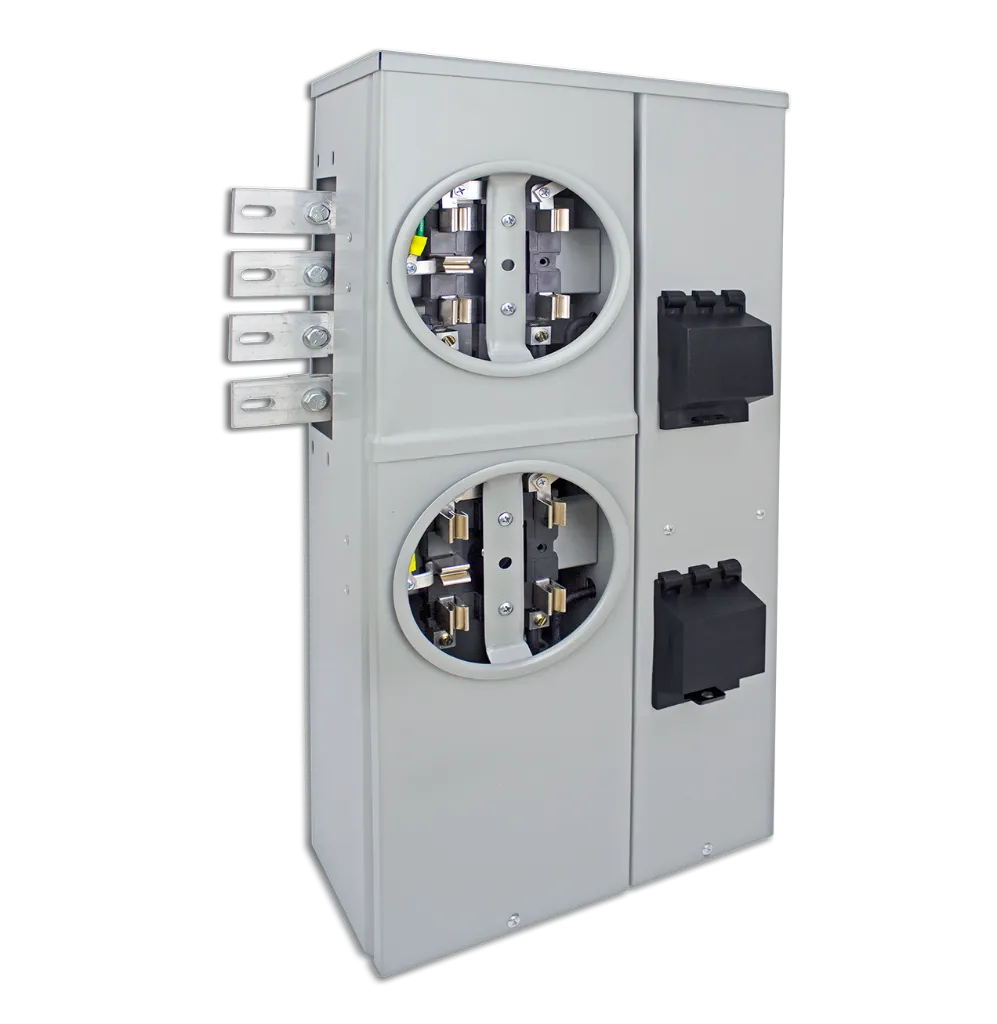 Concentración de medidores monofásicos 100A Rilezusa tipo MX modular 2 a 6 servicios