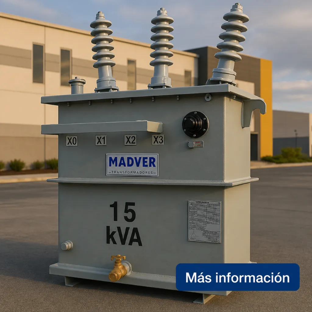 [PT-15-13.2kV-254/127v-Al~Al] Transformador Tipo Poste 15 kVA (13200 V, 254/127v, Al~Al)