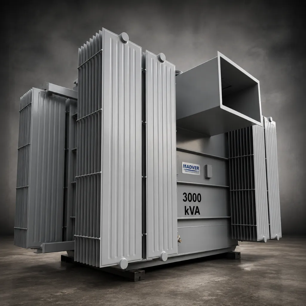 [Sub-3000-23kV-440/254v-Al~Al] Transformador tipo Subestación 3000 kVA 23 kV – 440Y/254 V ONAN con gargantas (Al~Al)