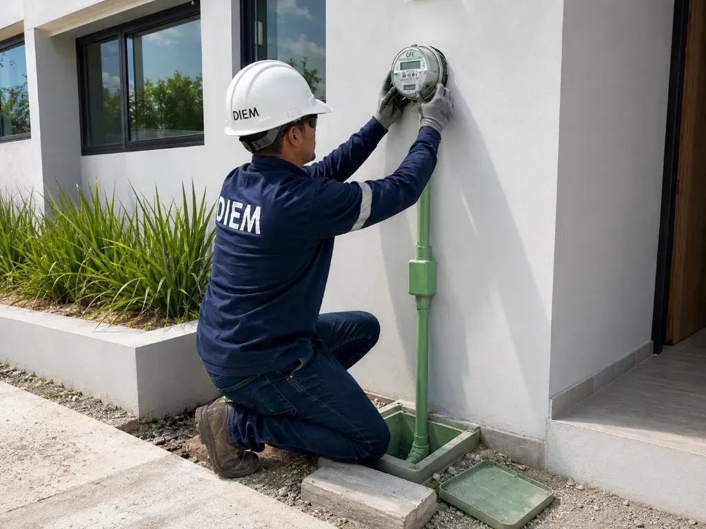[CFE DCMBT104] Servicio de instalación de base para medidor y preparación para acometida monofásica subterránea DCMBT104 hasta 5 kW