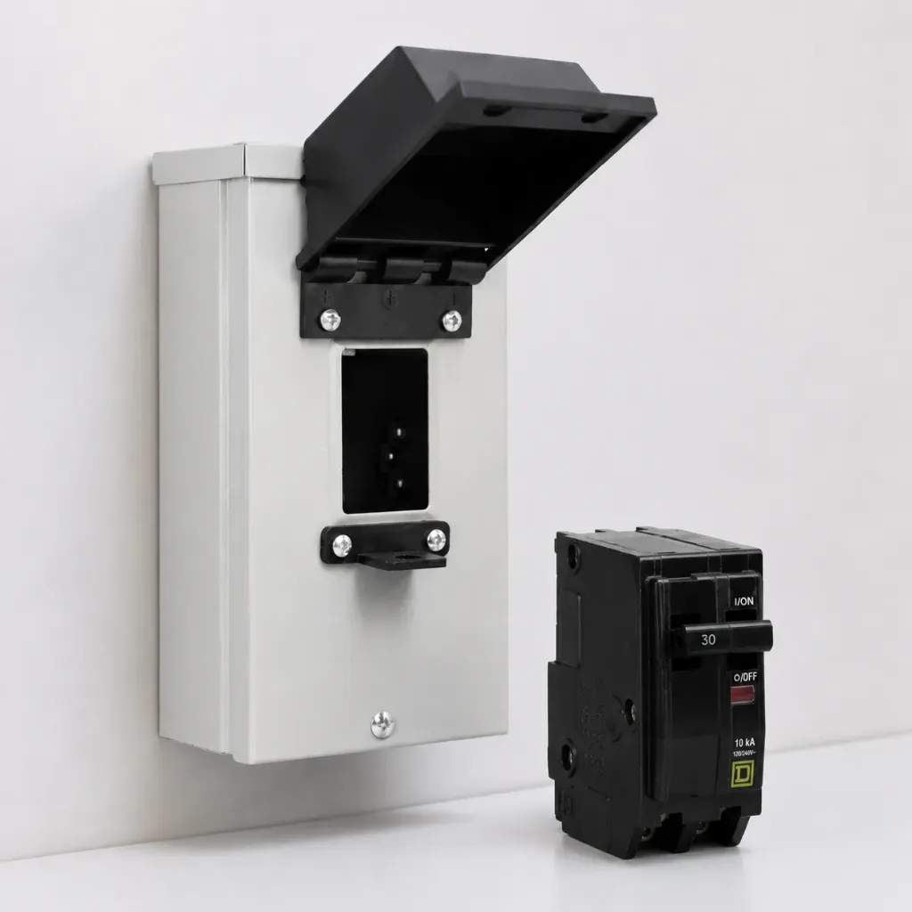Kit de interruptor principal bifásico 30A con gabinete NEMA 3R para servicios con hasta 6 kW
