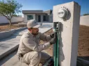 Servicio de instalación de base para medidor y preparación para acometida monofásica subterránea DCMBT105 con construcción al fondo de la propiedad hasta 5 kW