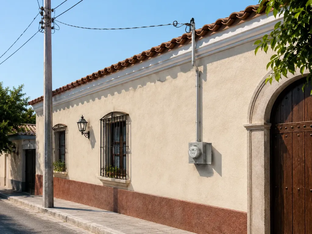 [CFE DCMBT106] Servicio de instalación de medidor y preparación para acometida monofásica DCMBT106 hasta 5 kW en áreas de arquitectura colonial