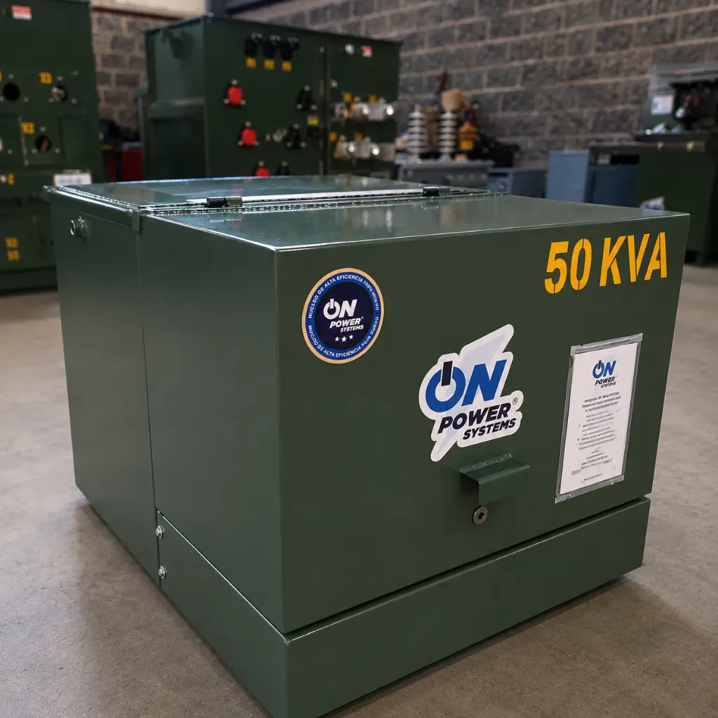 Transformador monofásico tipo pedestal clima cálido 50 kVA 220/127 V Norma J