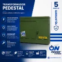 Transformador trifásico pedestal radial Norma J acero al carbón 500 kVA 13200 V – 480/277 V