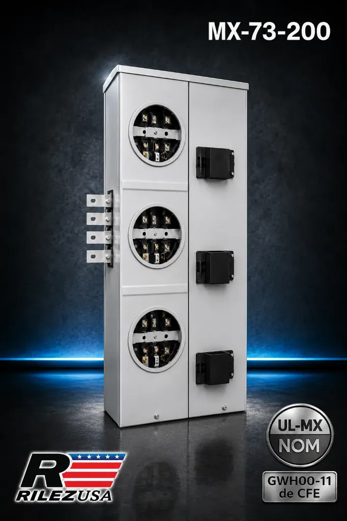 [MX-73-200] MX-73-200 módulo trifásico 3 servicios 7x200A para concentración de medidores