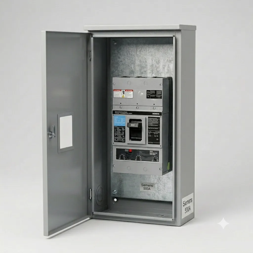 Kit de interruptor principal Siemens 500A en gabinete NEMA 1 para sistema de baja tensión