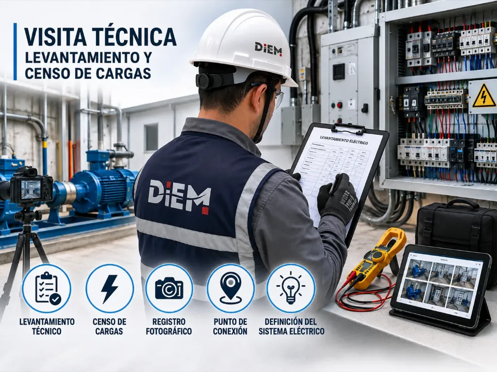 Visita técnica para levantamiento eléctrico y censo de cargas
