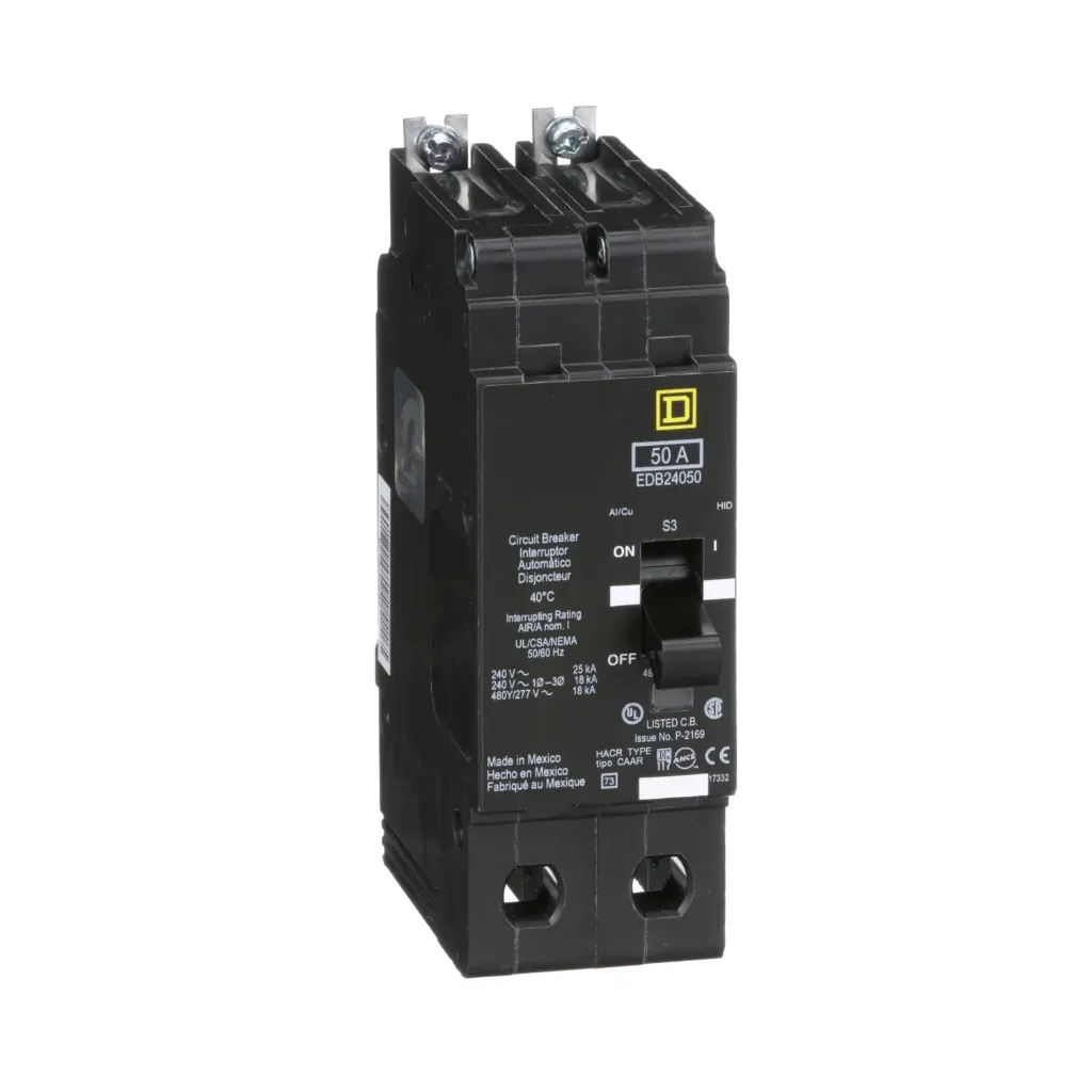 Interruptor termomagnético para tablero NF 2 polos 50A a 480v