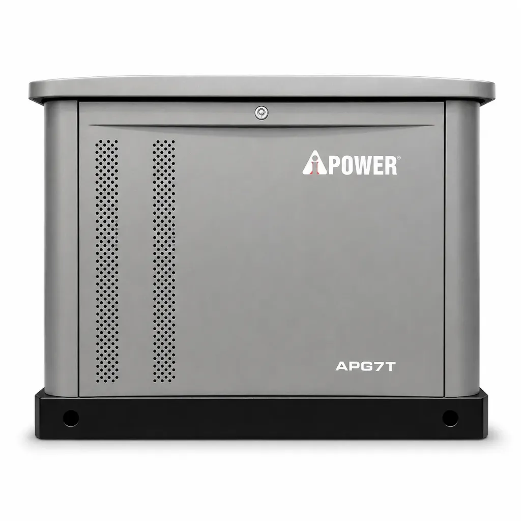 Generador estacionario a gas natural y gas LP de 7 kW AiPower APG7S 110/220 V bifásico