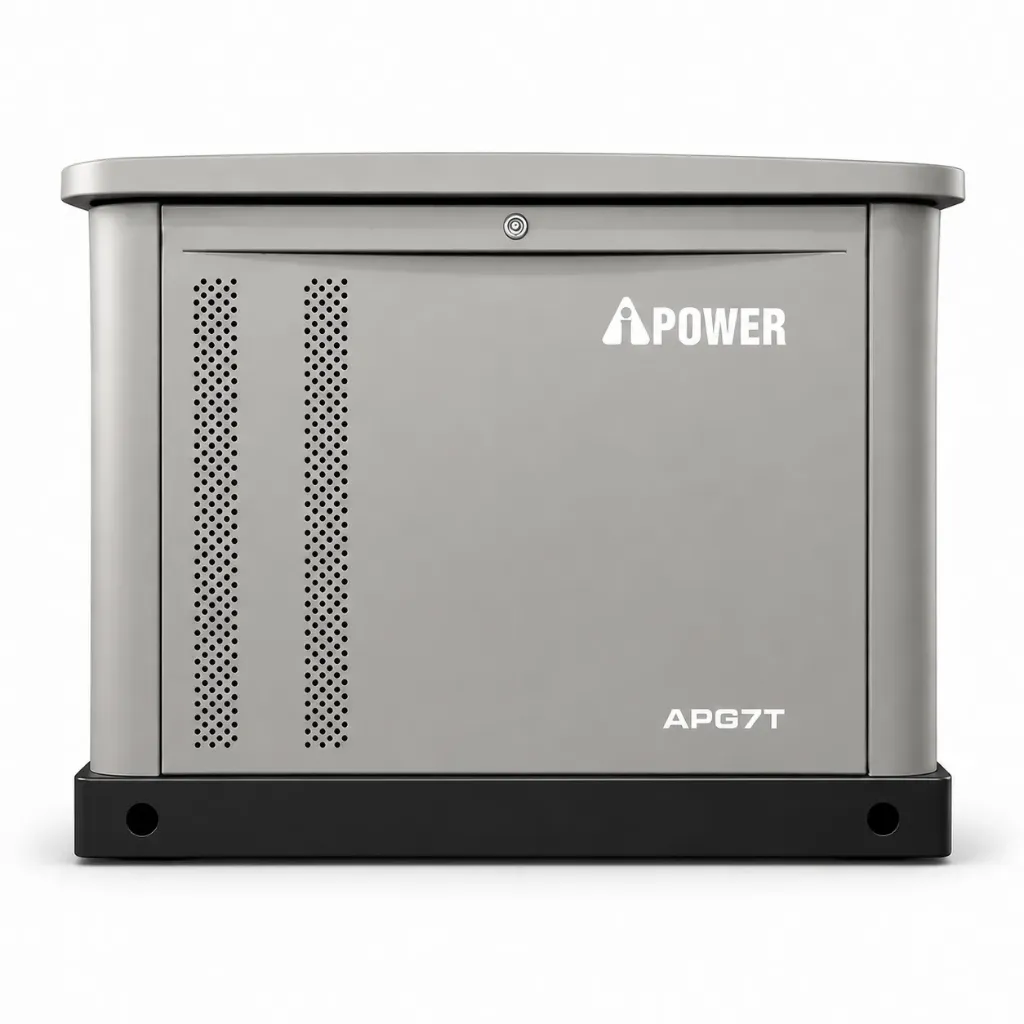 Generador estacionario a gas natural y gas LP de 7 kW AiPower APG7T 127/220 V trifásico