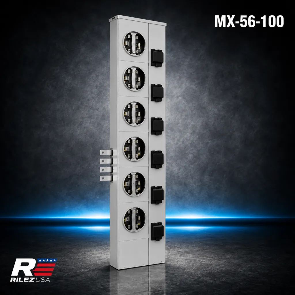 MX-56-100 módulo monofásico 6 servicios 5x100A para concentración de medidores