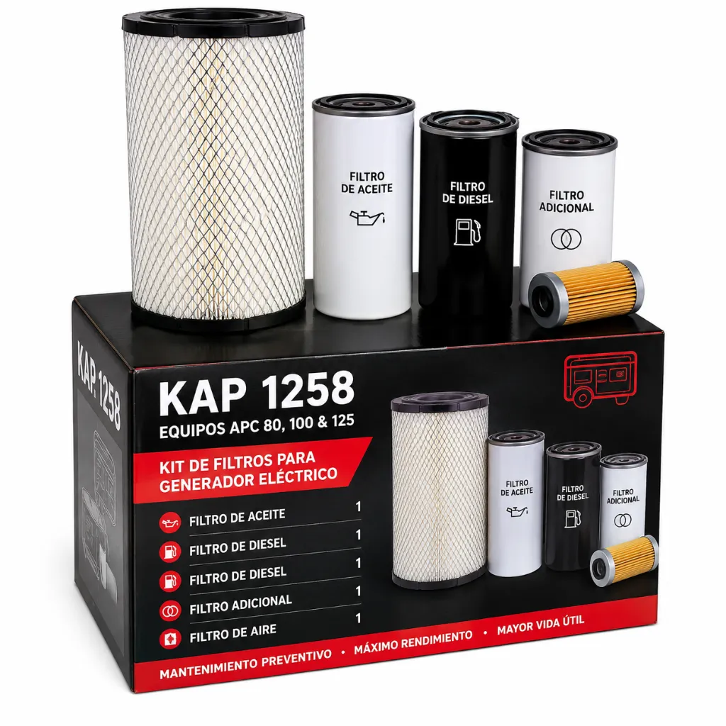 [KAP-1258] Kit de Filtros para Generador Eléctrico KAP 1258 | Compatible con APC 80, APC 100 y APC 125