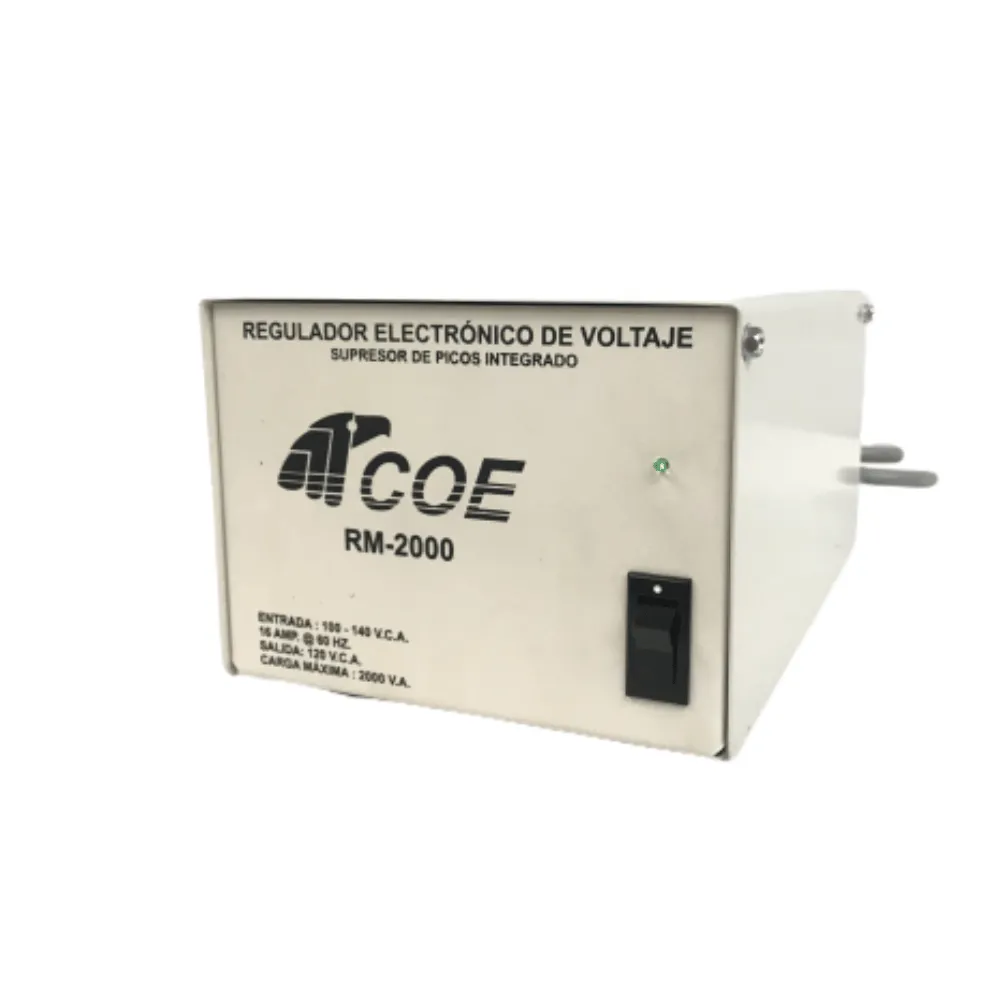Regulador de Voltaje Monofásico COE RM-2000 | 2 kVA | 16 A por Fase | 120 V