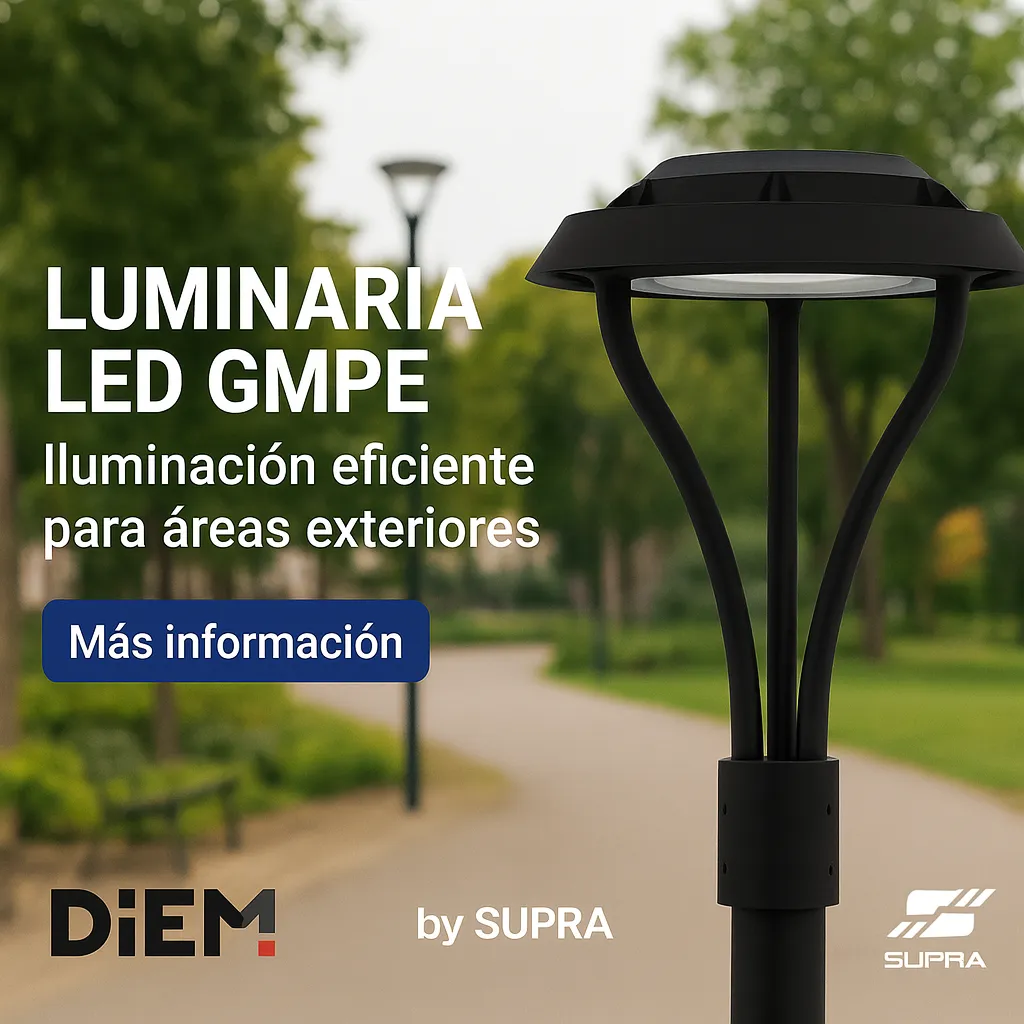 [GMP-COB100W18000L-50K3M] Luminaria LED Punta de Poste GMP by SUPRALUX | COB | IP65 | 110–277V | 0-10V (COB 100W 18000L)